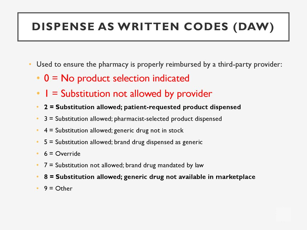 Pharmacy Benefit Managers Falsely Use DAW Codes